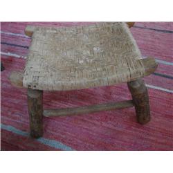 Log footstool