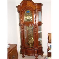 Grandfather clock w/ball and claw feet