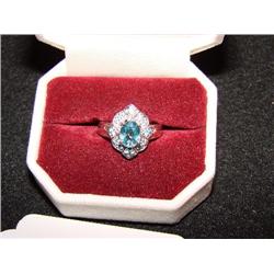 Blue Zircon Ring