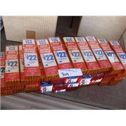 37 packages of long rifle cartridges