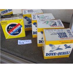 4 boxes dove/quail load, 1 box skeet