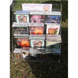 Cd and cassette display w/product