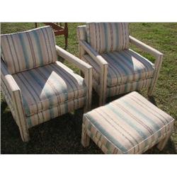 2 chairs w/ footstool