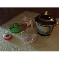 Glassware-Lefton, Vasaline-6pcs. Total