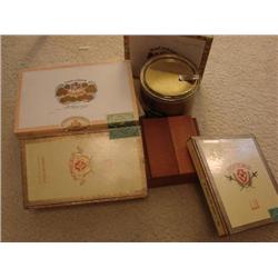 Cigar boxes and tin
