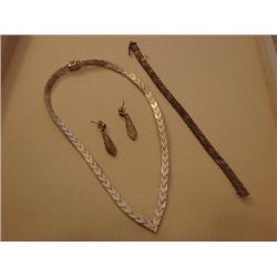 Sterling necklace, bracelet, earings