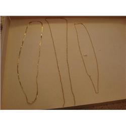 3 14kt. Gold necklaces