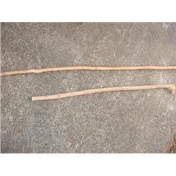2 old walking sticks