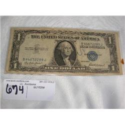 1935F one dollar silver certificate
