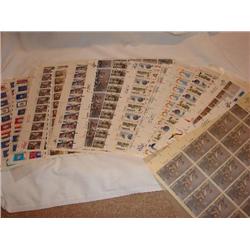 17 sheets of stamps