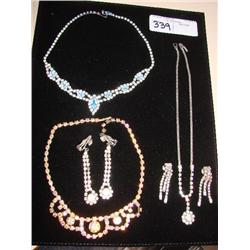 Rhinestone necklaces & earings