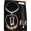 Image 1 : Rhinestone necklaces & earings