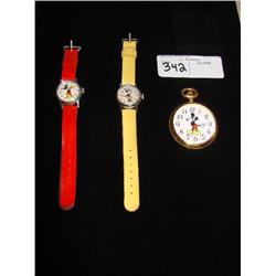 3 Mickey Mouse watches