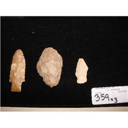 3 arrowheads