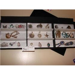 Sterling-brooches, earings, pendants.