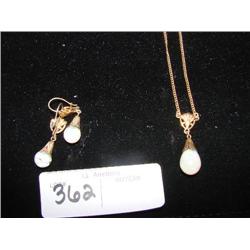 Necklace & earings marked Vandell