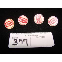 4 Texaco pins/buttons.