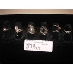7 sterling rings