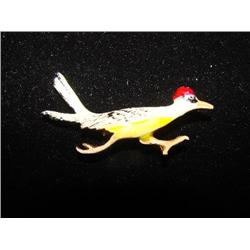 Roadrunner brooch-marked