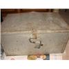 Image 1 : Large metal strong box w/lock and key