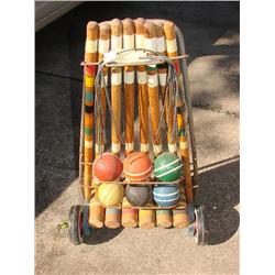 Old wood Croquet set