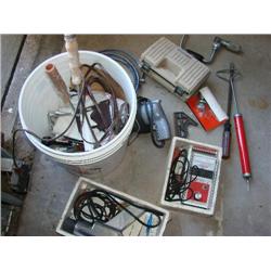 Ice chest filled with garage items