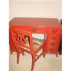 Antique desk w/matching chair