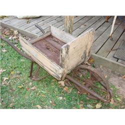 Iron & Wood Wheel Barrow