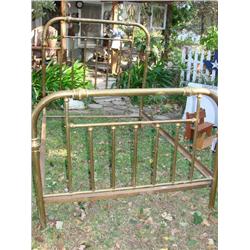 Queen size brass bed w/rails