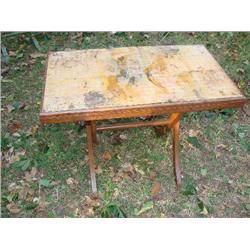 Wooden folding table