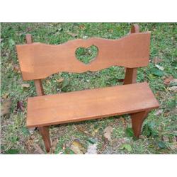 Small wood bench