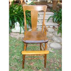 Old oak high chair
