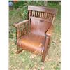 Image 1 : Tiger Oak wood rocker