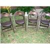 Image 1 : 4 old wood folding chairs