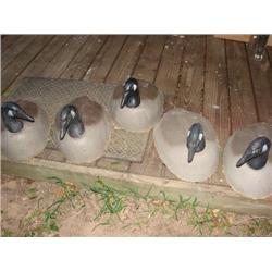 5 paper mache' geese