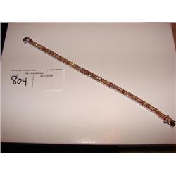 7" bracelet champagne emerald cut