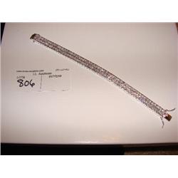 7" bracelet double row princess cut