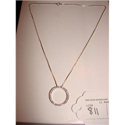 Circle of Life pendant/rhodium platinum