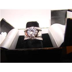 4.25 ctw solitaire/eternity bands/sterling