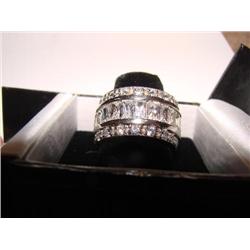 11mm wide band/pave&baguette eternity