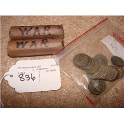 100 circulated silver war nickels