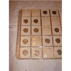 Misc. date circulated "V" nickels 44 ct.