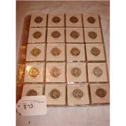 Washington quarters 1937-1969.