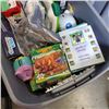 Image 2 : LARGE TOTE OF VARIOUS KIDS TOYS AND FOLDING TABLE
