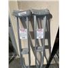 Image 2 : 2 PAIRS OF NEW ADULT ALUMINUM CRUTCHES