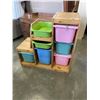 Image 1 : STEP STORAGE CABINET WITH BINS