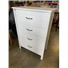 Image 2 : 4 DRAWER WHITE HIGHBOY DRESSER