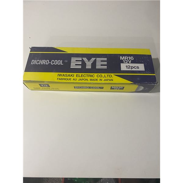 CASE OF 12 DICHRO COOL EYE MR16 12V IWASAKI ELECTRIC NEW