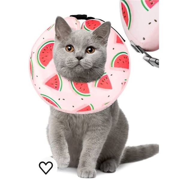 PET CONE COLLAR SOFT CAT RECOVERY COLLAR AFTER SURGERY ADJUSTABLE SIZE LARGE NEW