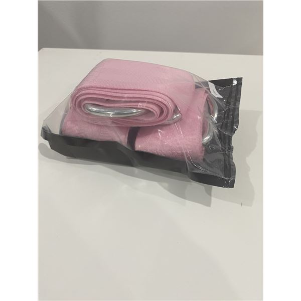 3 PCS YOGA STRETCHING STRAP YOGA EXERCISE BANDS POLYESTER CURTAIN VIOLET STRAP PULL RESISTANT BANDS 